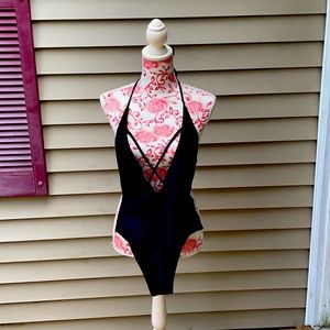 Plunging Neckline One Piece Bathing Suit